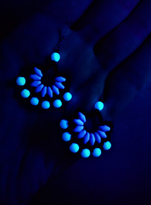 Náušnice UV Double Blue