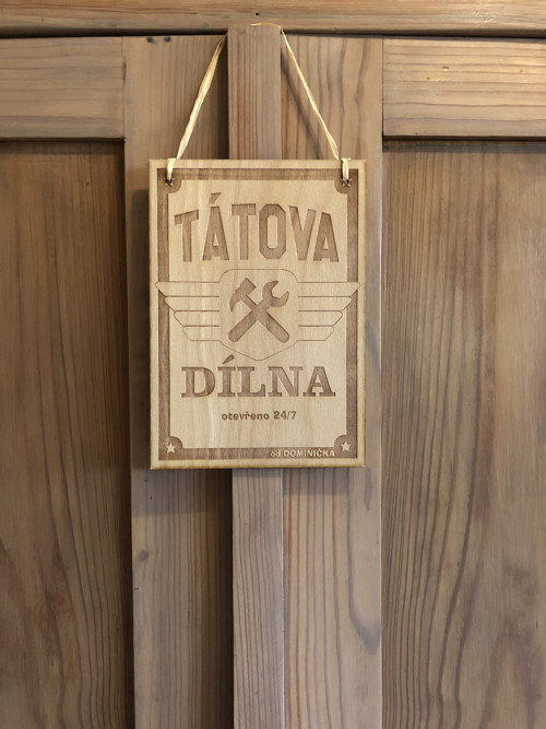 Cedulka Tátova dílna
