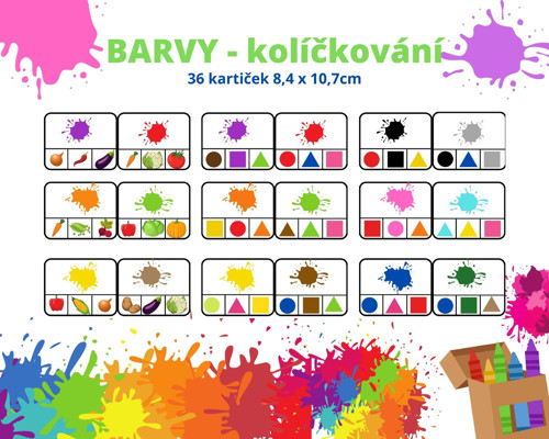 Barvy - kolíčkování