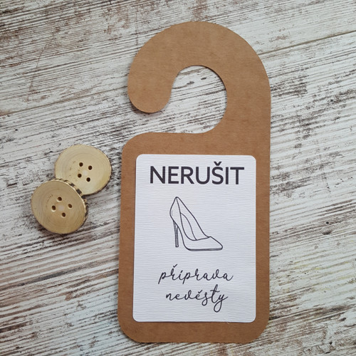 Cedulka příprava nevěsty / ženicha