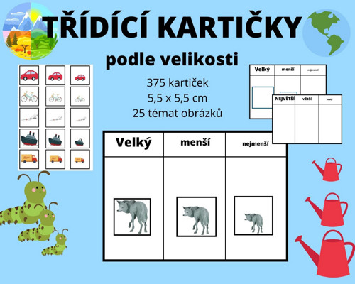 Třídící kartičky na celý rok