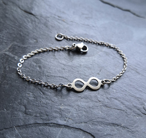 Ocelový náramek*infinity*nekonečno 1,5 cm