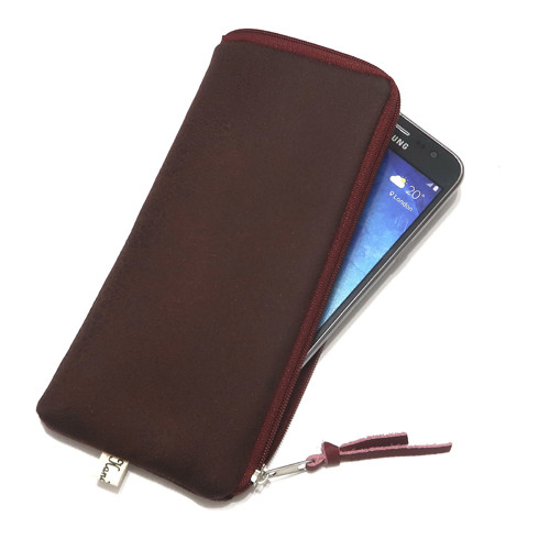 IMITACE ODŘENÉ KŮŽE - pouzdro na mobil