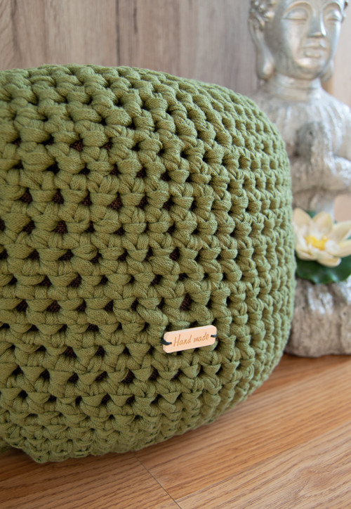Handmade háčkovaný puff — foto 1