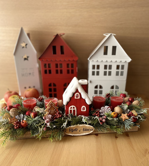 Adventní truhlík s domečkem — foto 1