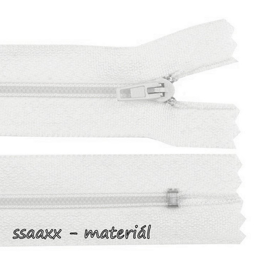 Spirálový zip ~ 3 mm ~ 50 cm ~ bílý