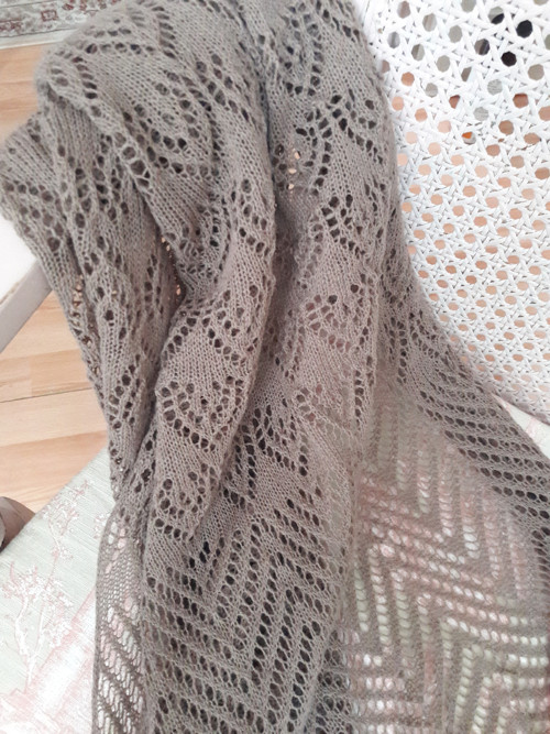 Pletený krajkový šál — foto 1