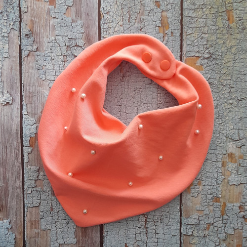 Dvouvrstvý řasený šáteček na krk PEARLS BROSKEV