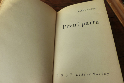 První parta, Josef Čapek, 1937