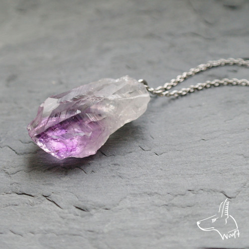 Ametystový náhrdelník - rough crystal — foto 1
