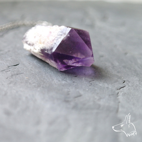 Ametystový náhrdelník - rough crystal — foto 1