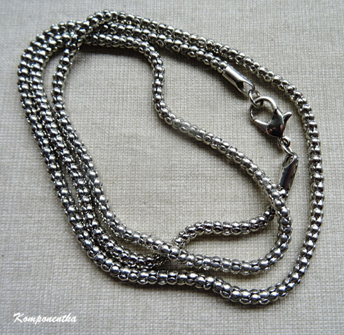 Zajímavý kulatý řetízek 3mm / 63cm 1kus