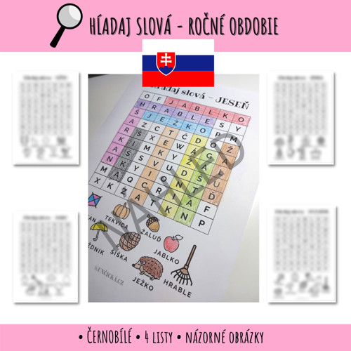 Hľadaj slova - ročné obdobie PDF