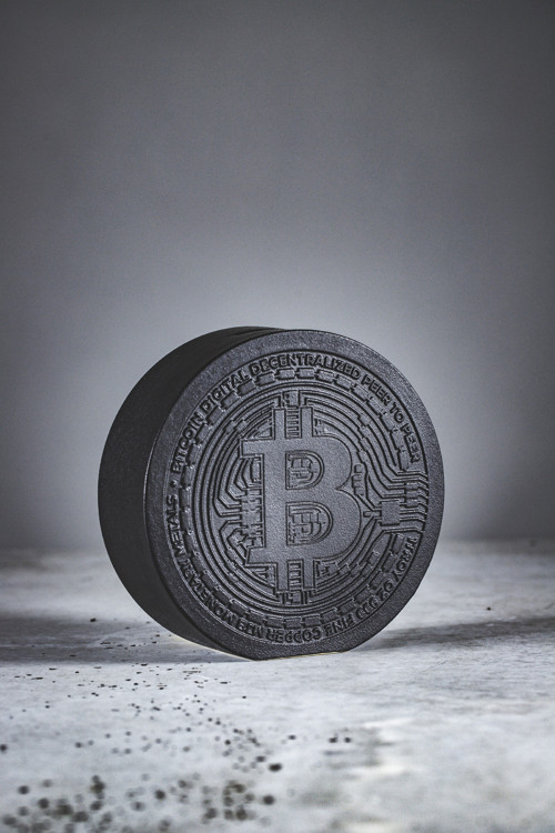 Kasička BITCOIN - černá matná