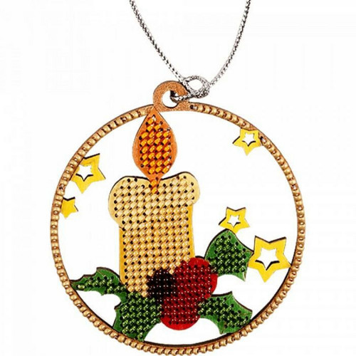 1pc svíčka Seed Beaded Diy Kit, vánoční strom — foto 1
