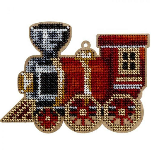 1pc Vánoční vlak Seed Beaded Diy Kit, vánoční
