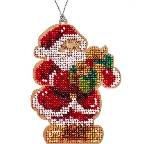 1pc Santa Claus Seed Beaded Diy Kit, vánoční