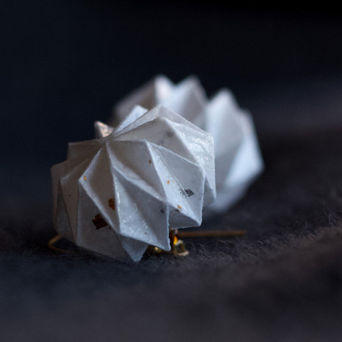 Origami náušnice "bílé jako sníh" — foto 1