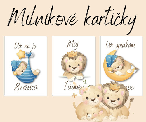 Milníkové kartičky - LVÍČEK kluk
