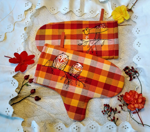 Chňapky se sovami a ptáčkem — foto 1