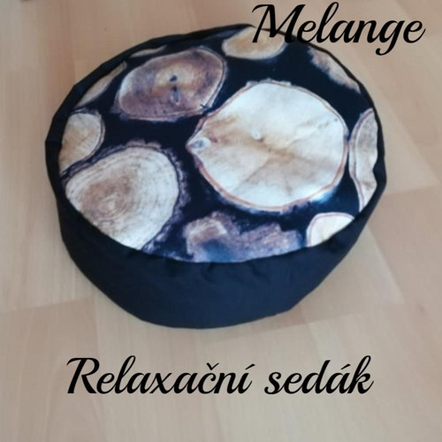 Relaxační meditační sedák se vzorem pařezu