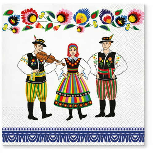 Ubrousek na decoupage 33*33cm Folklor, 1ks
