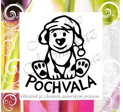 Pochvala pejsek 153. Razítko.