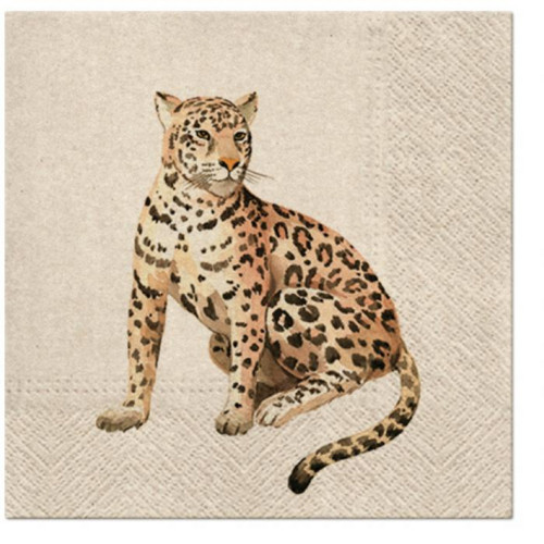 Ubrousek na decoupage Leopard, 1ks