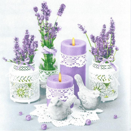 Ubrousek na decoupage Záplava levandule, 1ks