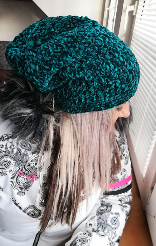 Sametová háčkovaná houmeleska /SKLADEM — foto 1