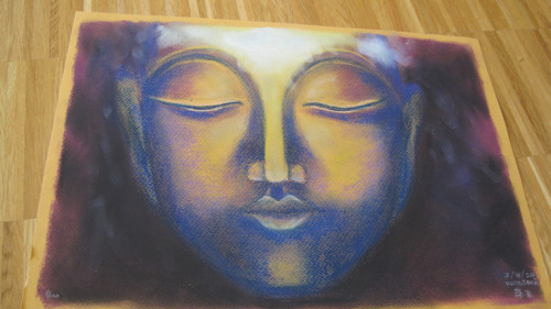 Budha, originál malby pastel A3 — foto 1