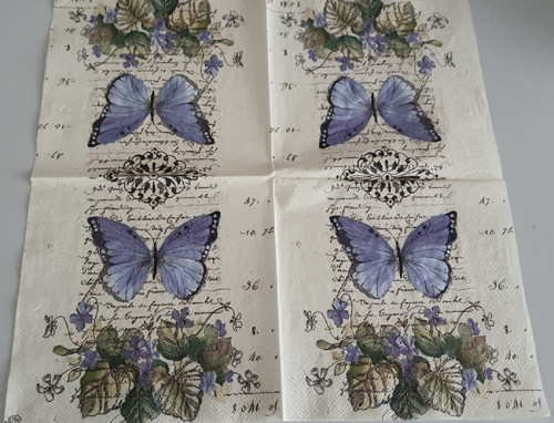 Ubrousek 33x33cm MOTÝL — foto 1