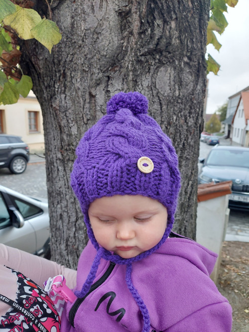 Pletená zimní čepička unisex — foto 1