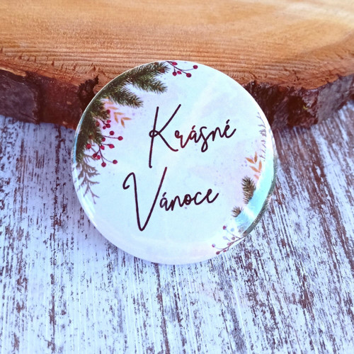 Placka 5 způsobů - 44 mm - Krásné Vánoce