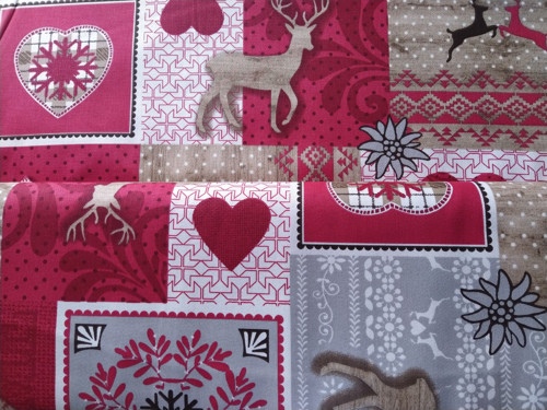 Vánoční patchwork na potahové 100% bavlně