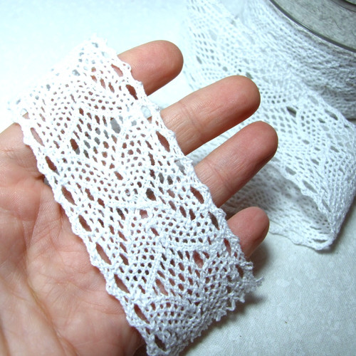 Krajka bílá, š. 4 cm, 1 m