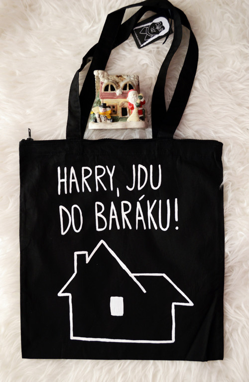 Pevná plátěná taška - Harry, jdu do baráku!