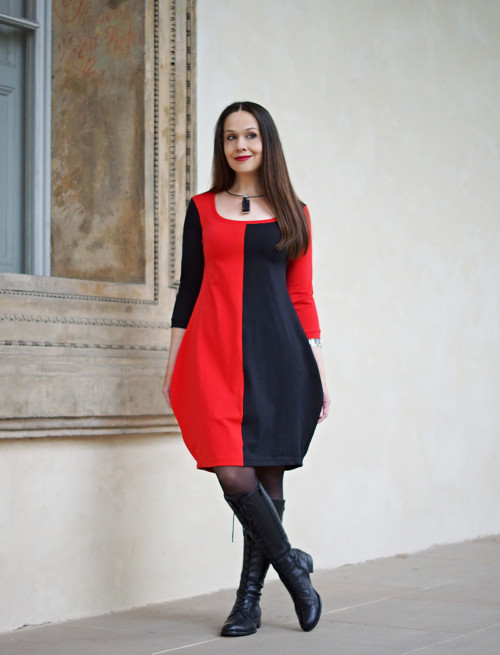 Autorské šaty "BLACK&RED PUNK" No.1 - více barev