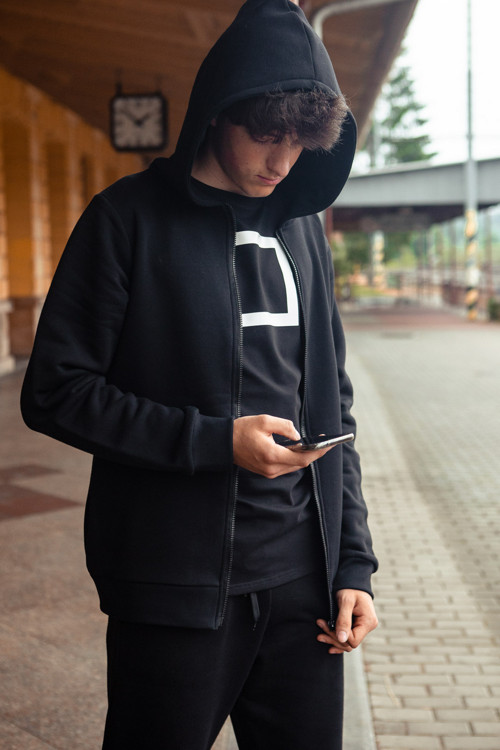 M010 Teplá Mikina Na Zip