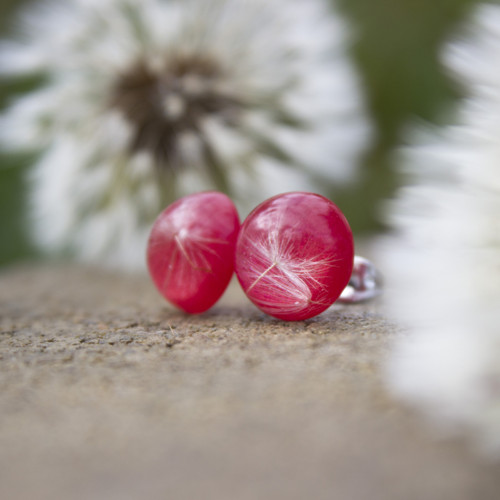 Náušnice chmýří pampelišky 12 mm — foto 1