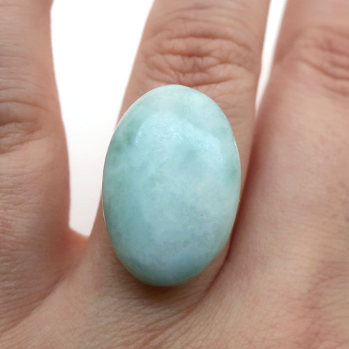 Kabošon kazový larimar ovál 24mm — foto 1