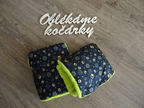 Rozdělený rukávník na kočárek - Tlapky