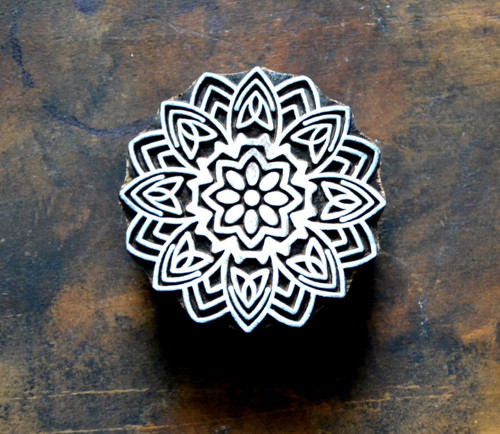 Dřevěné razítko - mandala geometrie — foto 1