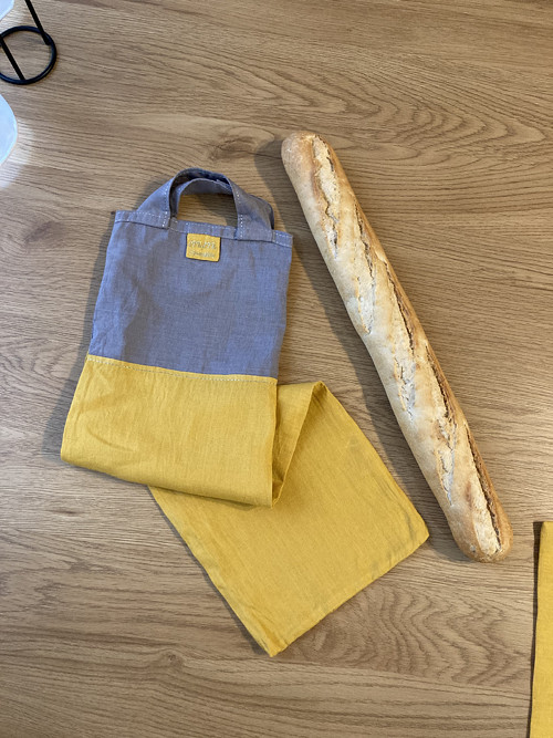 Ľanová taška/vrecko na bagetu/rožky MANGO