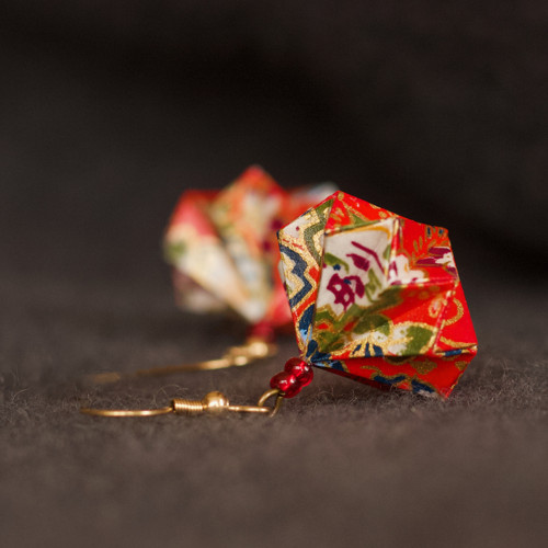 Origami náušnice – podzimní #2 — foto 1
