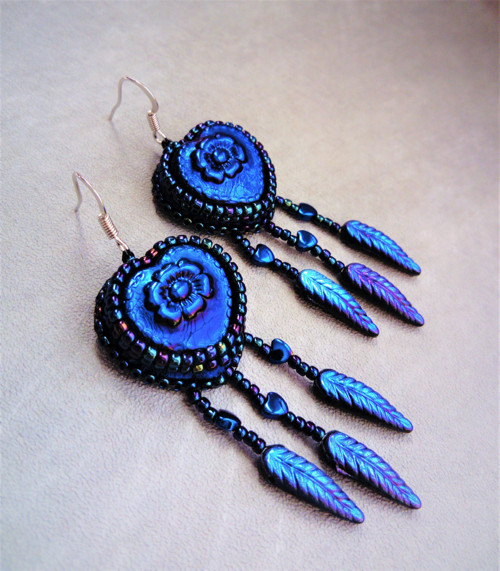 Náušnice Blue Hearts — foto 1
