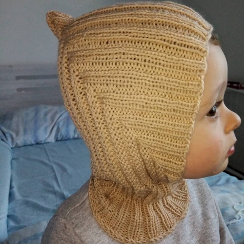 Dětská pletená kukla 100 % merino