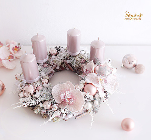 Luxusní rustikální adventní věnec — foto 1