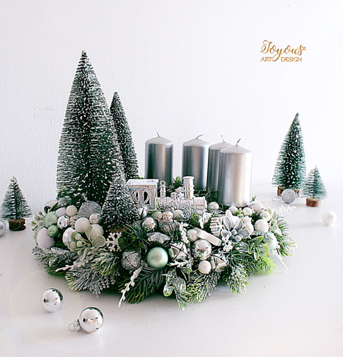 Třpytivý pohádkový adventní věnec — foto 1