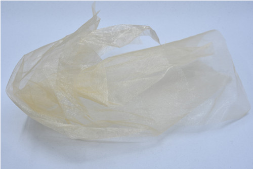 Organza béžová/zlatavá